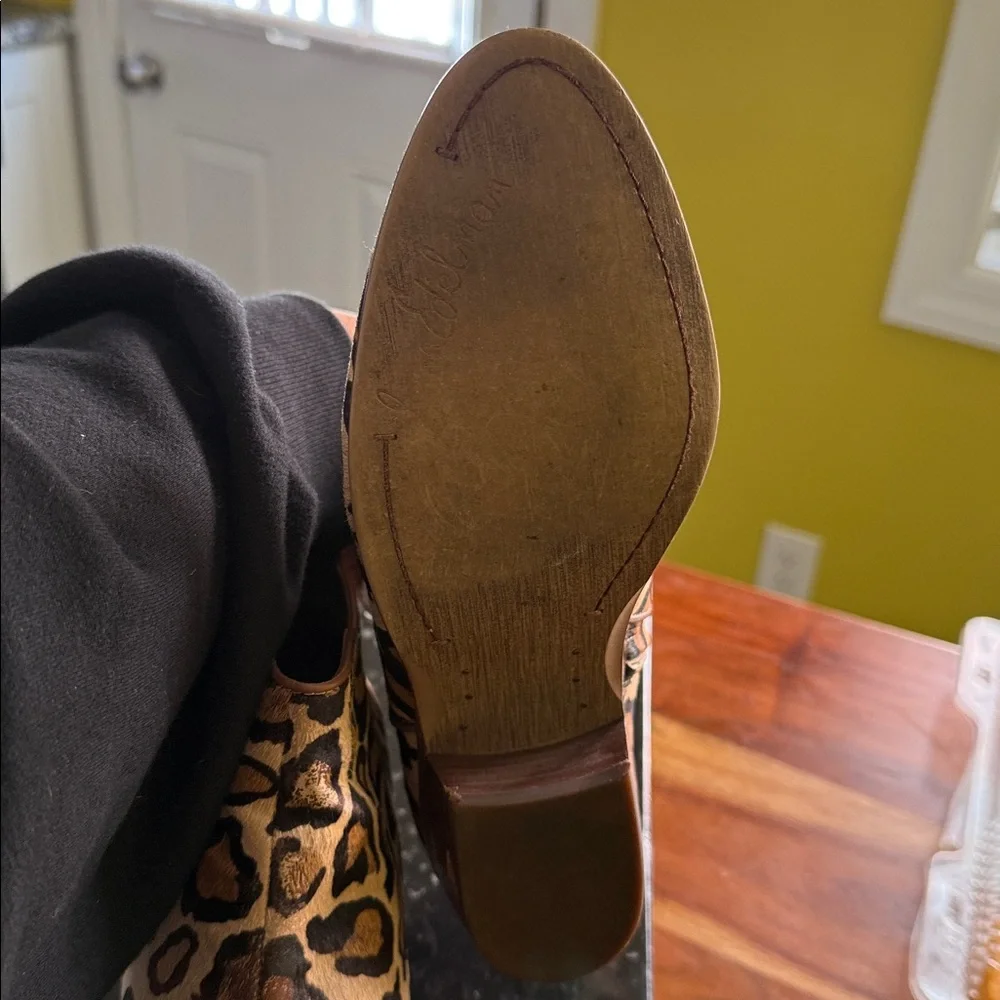 Sam Edelman Leopard Print Calf Hair Petty Ankle Boots, size 8.5 - Picture 4 of 8
